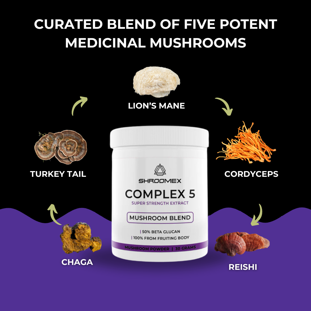 Complex 5 Mushroom Powder