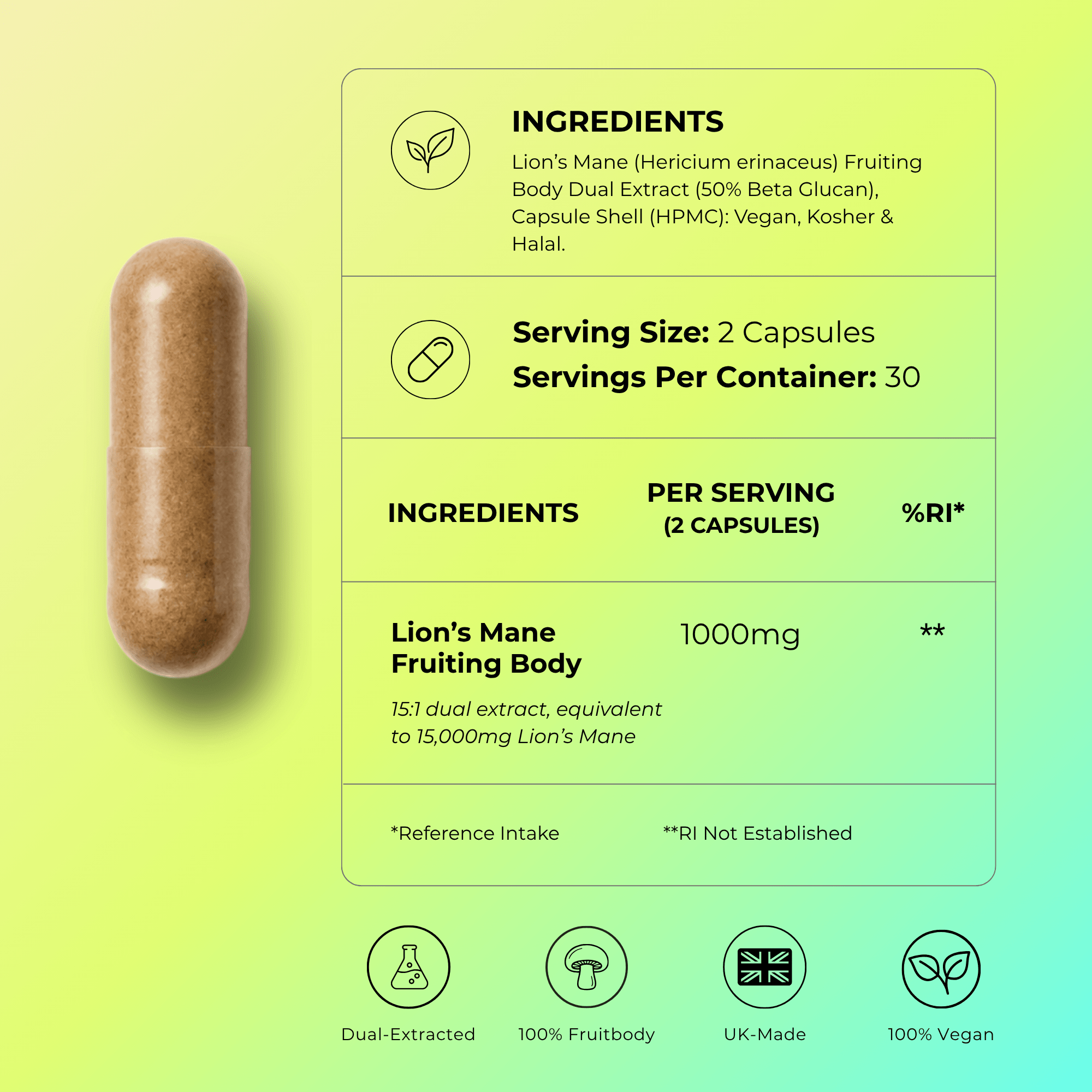 Lion's Mane Mushroom Capsules