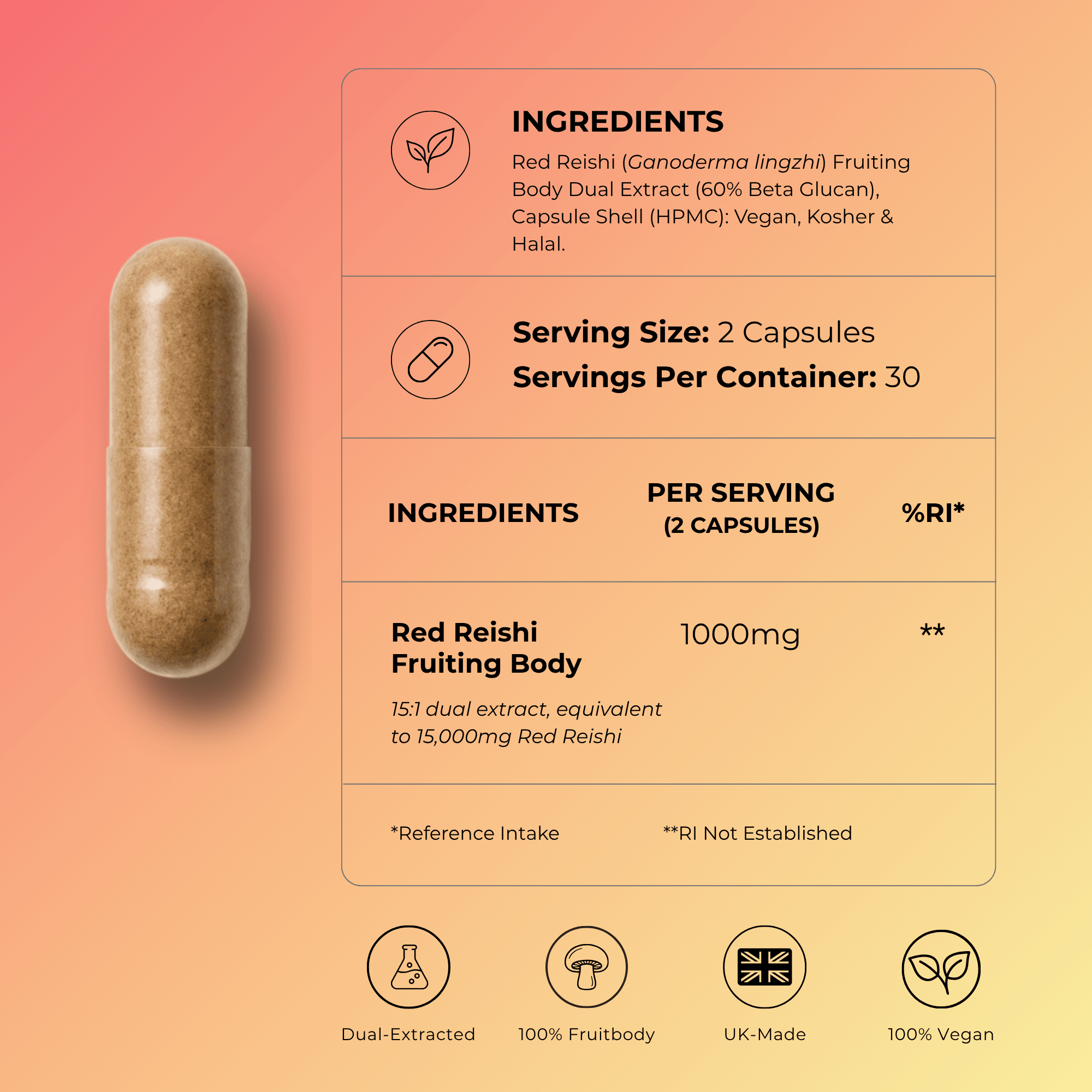 Reishi Mushroom Capsules