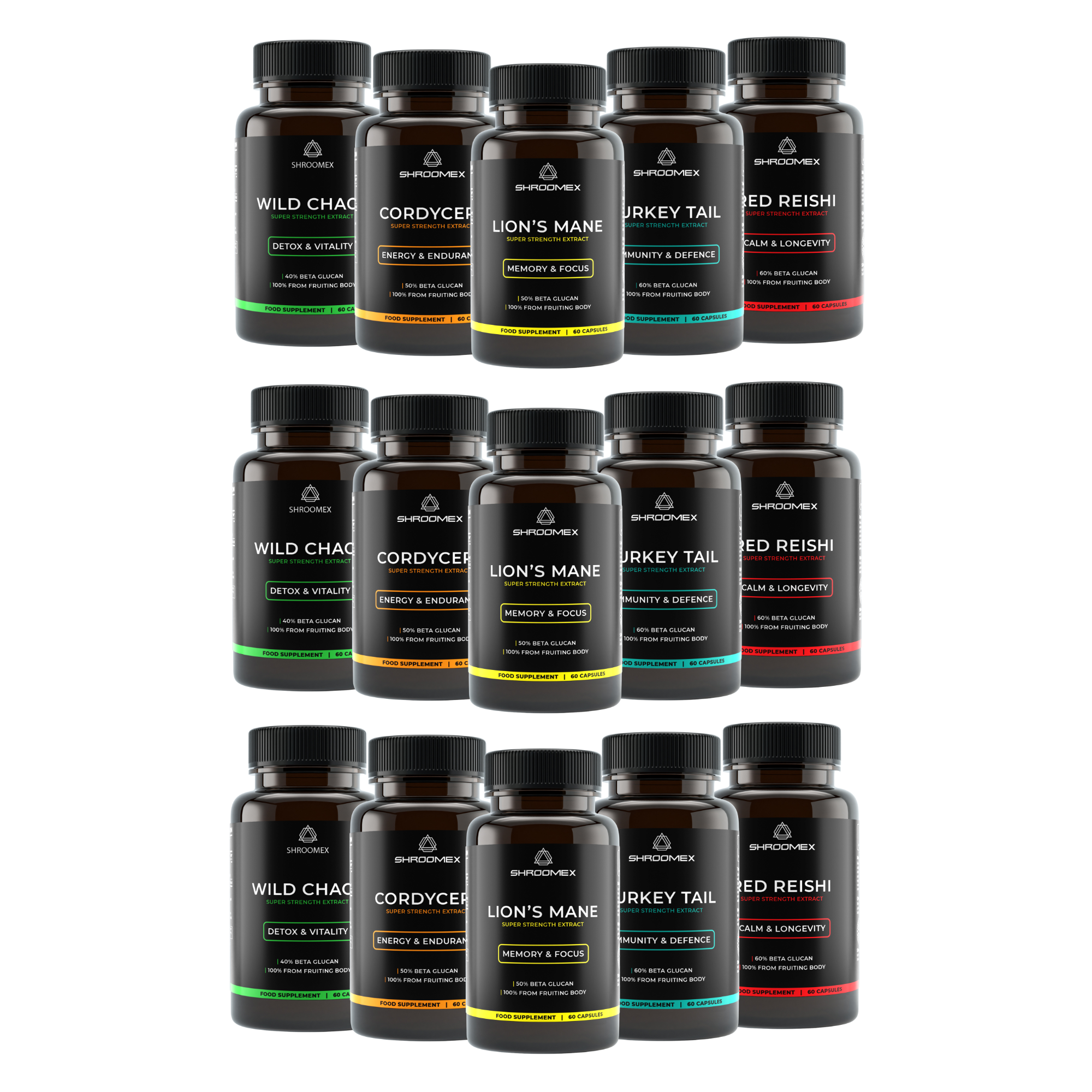Ultimate Mushroom Sampler - Capsules Bundle