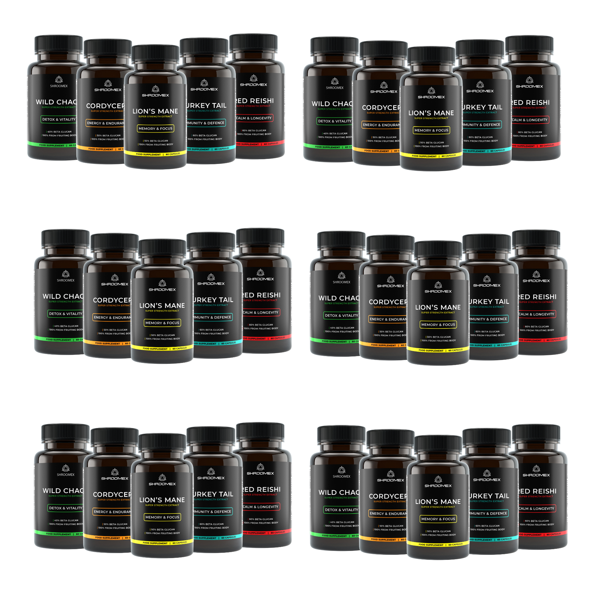 Ultimate Mushroom Sampler - Capsules Bundle