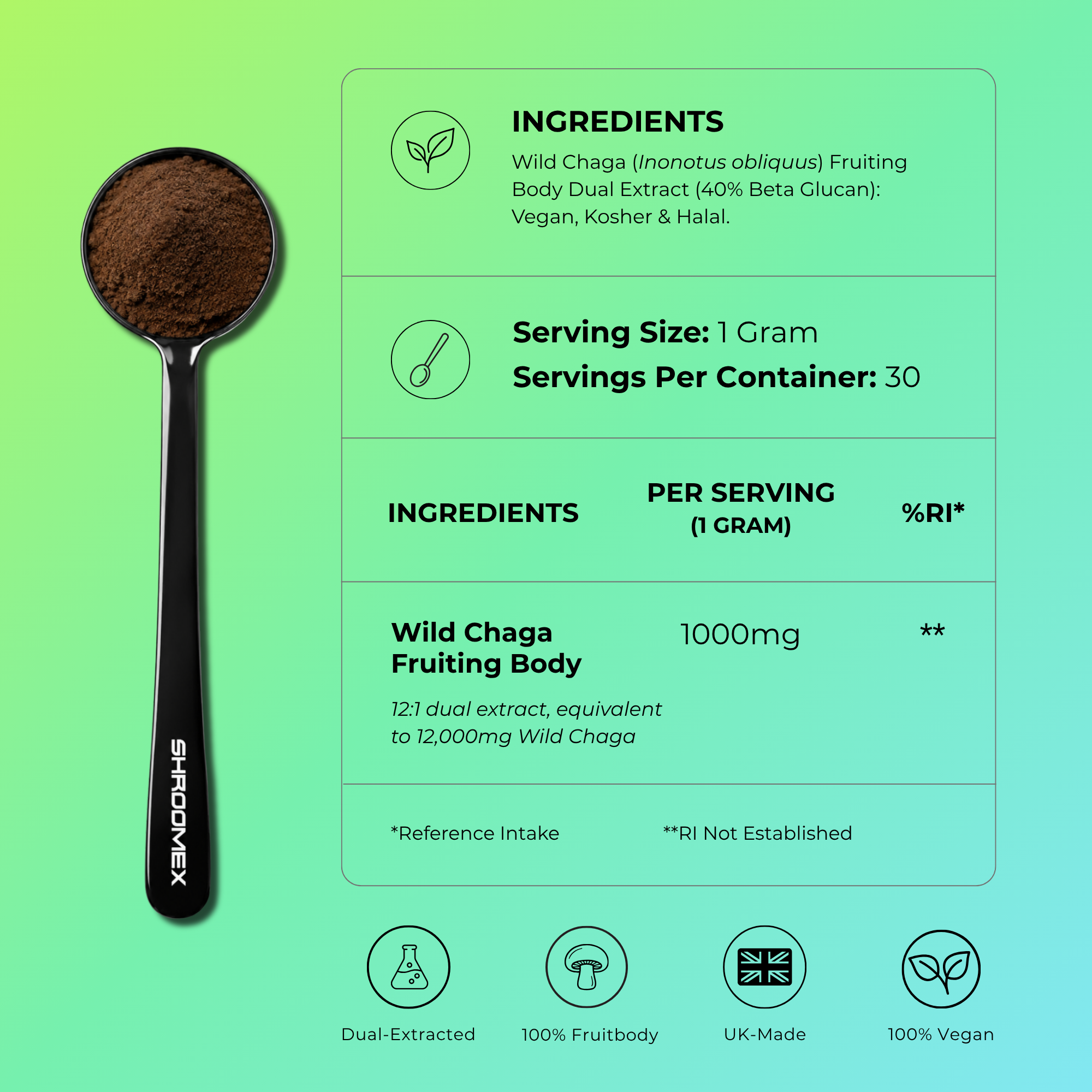 Chaga Mushroom Powder