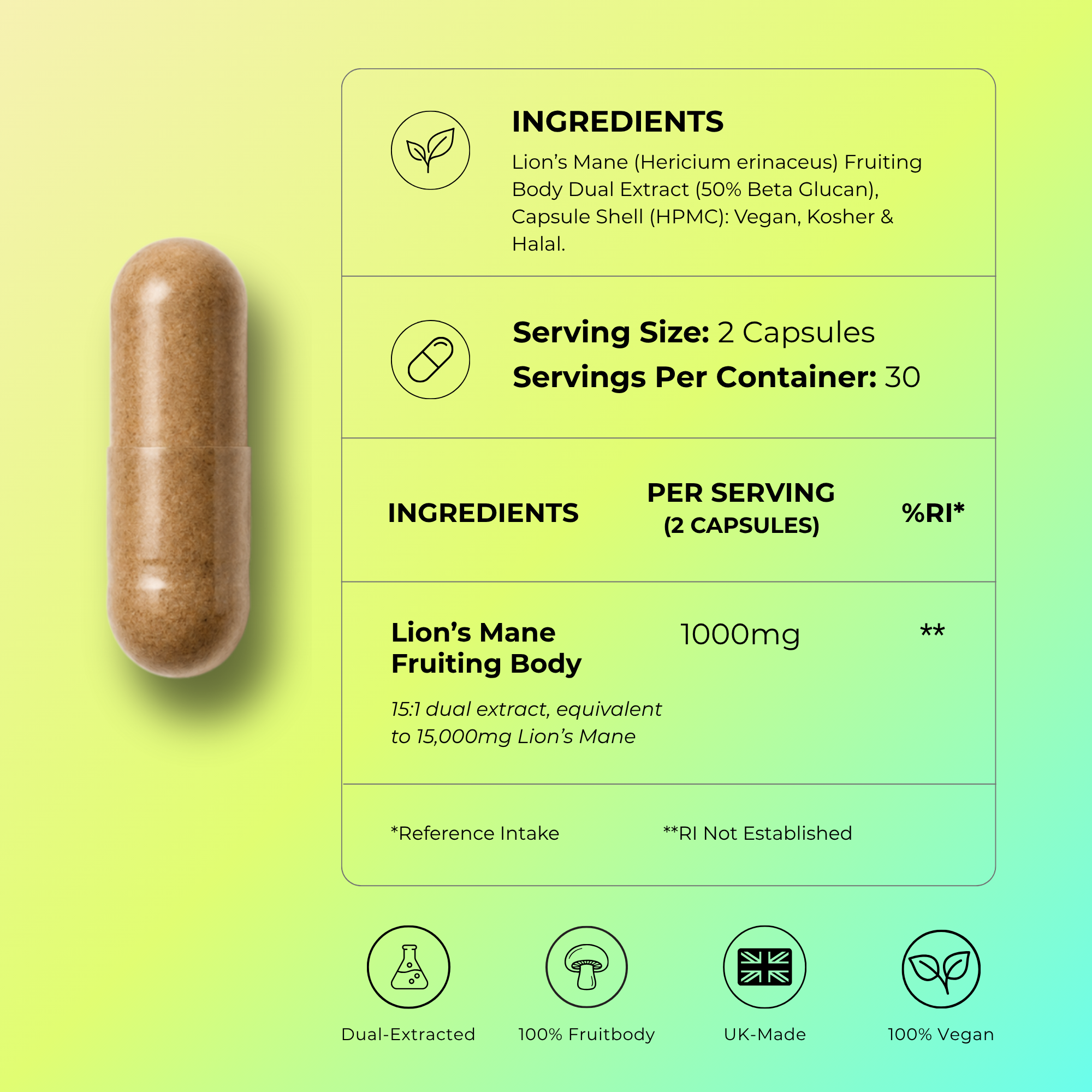 Lion's Mane Mushroom Capsules